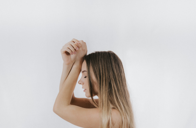 Woman with long hair